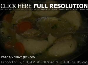 Domaća pileća supa sa knedlama